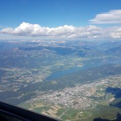 Flugwegposition um 14:19:23: Aufgenommen in der Nähe von Gemeinde Kleblach-Lind, 9753, Österreich in 3249 Meter